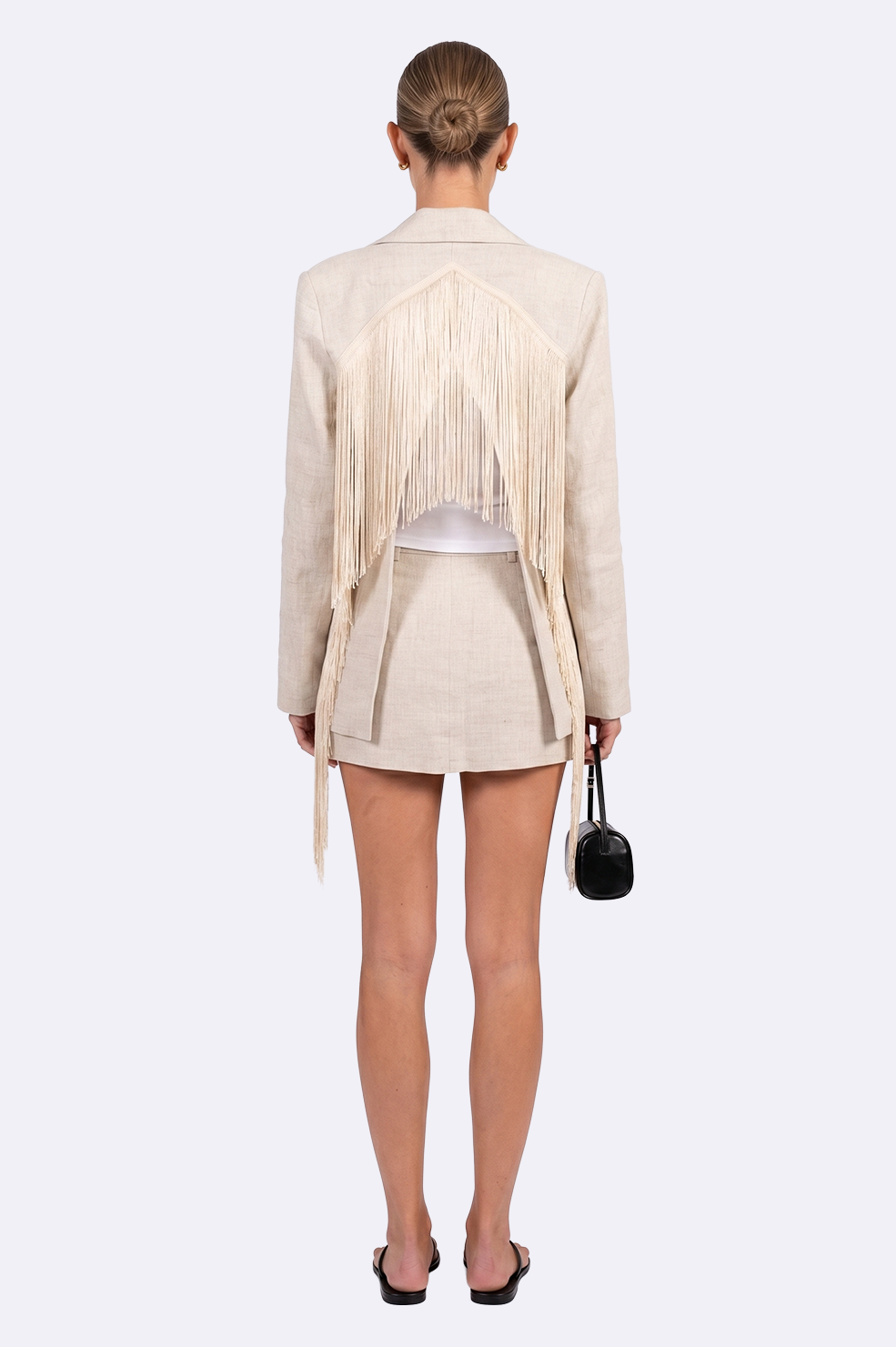 Vivienne Linen Fringe Blazer Blazer Parentezi