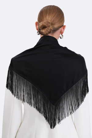 Fringe Silk Scarf