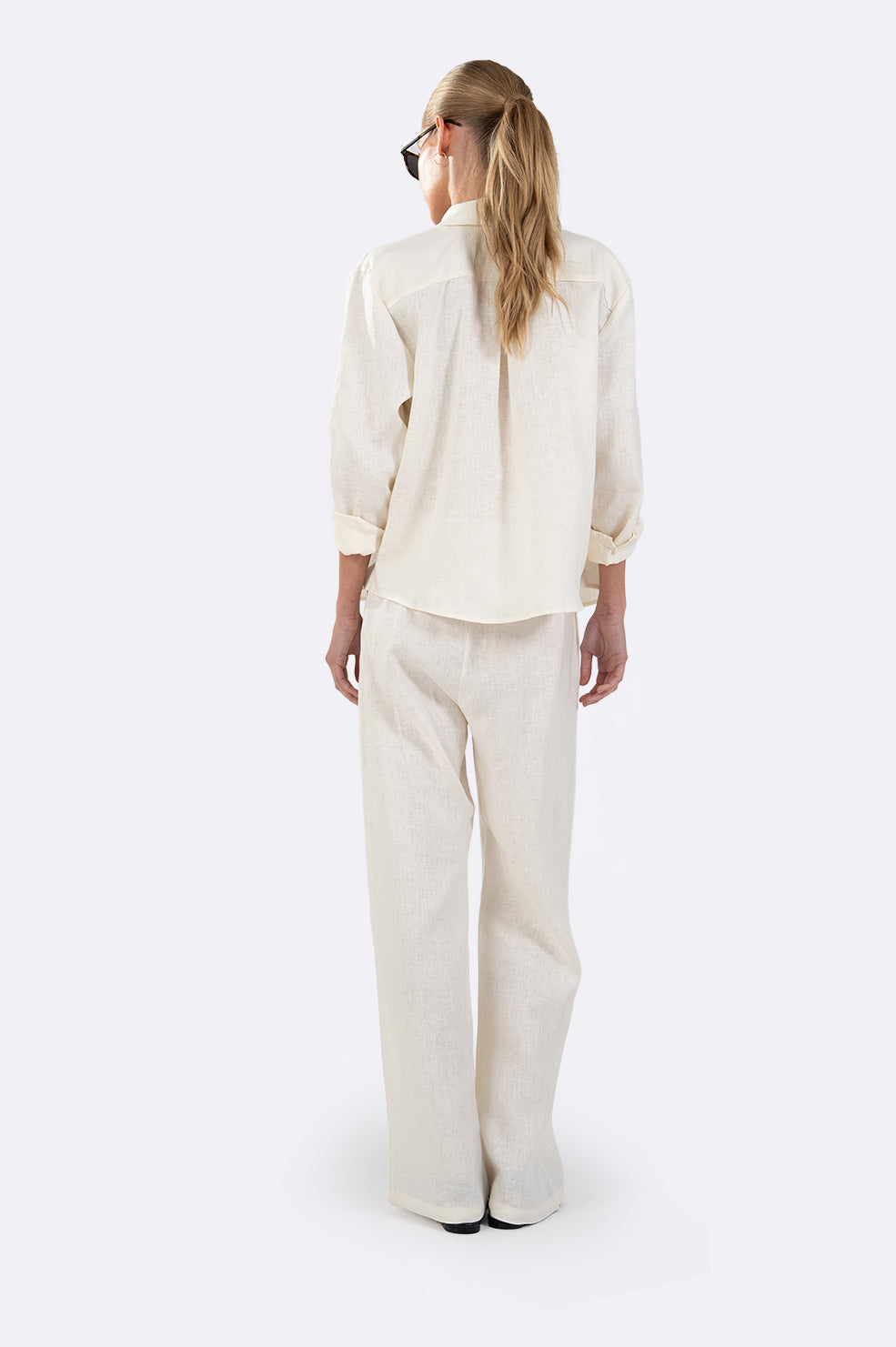 Amanda Linen Pant - Vanilla BOTTOMS Parentezi