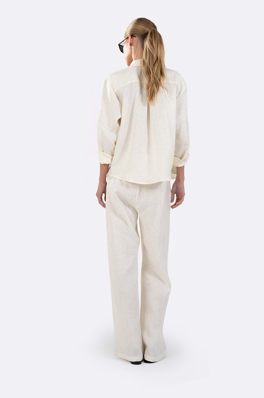 Drew Linen Shirt - Vanilla Tops Parentezi
