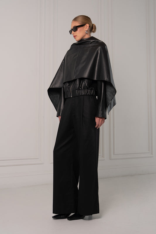 Leather Cape Scarf