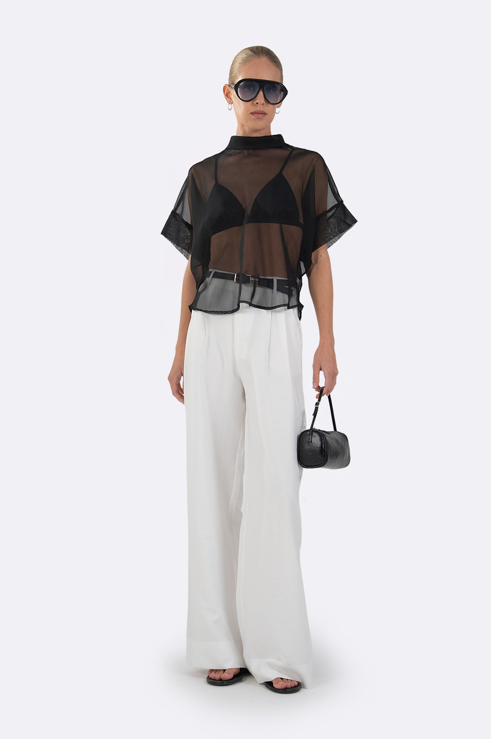Scarlett Sheer Top - Black Tops Parentezi