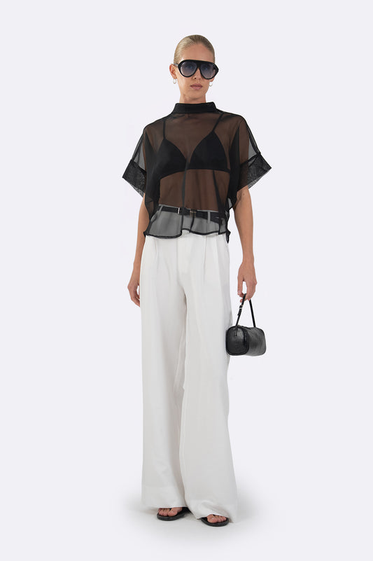 Scarlett Sheer Top - Black Tops Parentezi