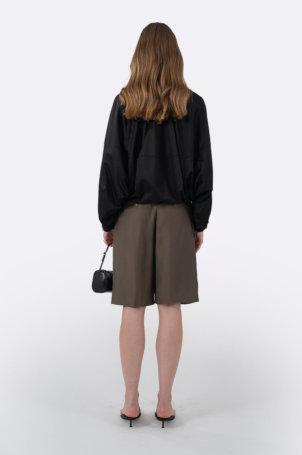Marlowe Bubble Hem Jacket - Black Tops Parentezi