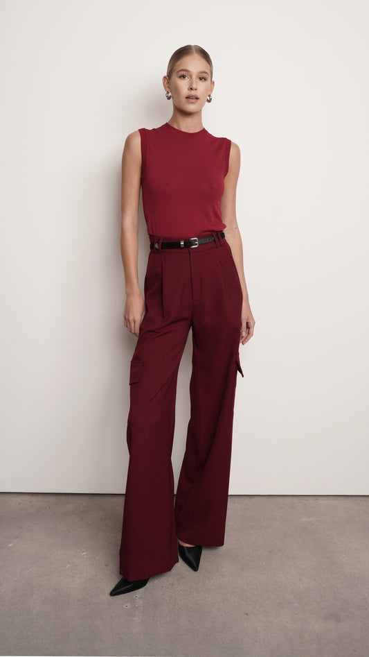 Piper Pant- Burgundy