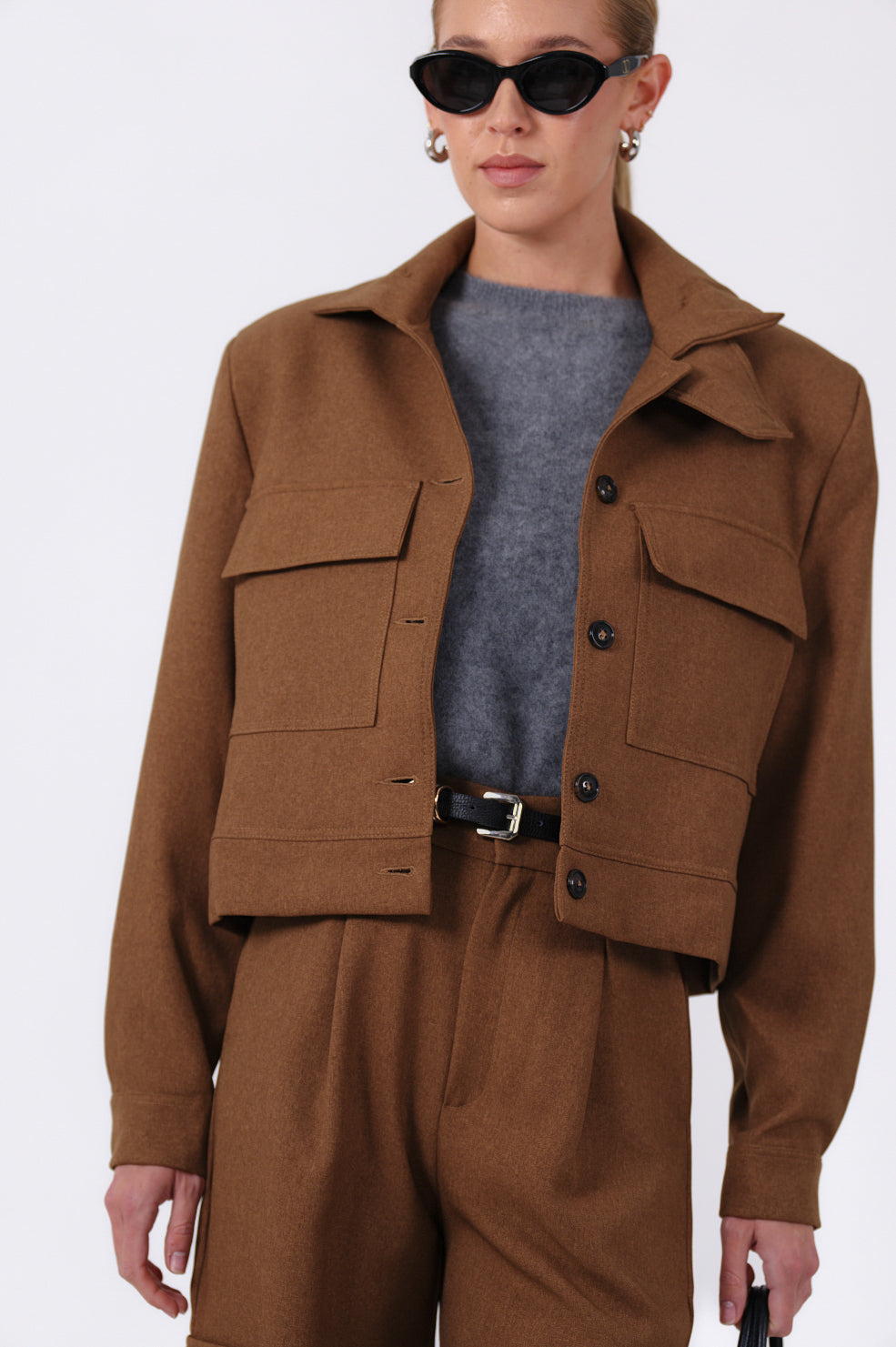 Phoebe Bomber Jacket - Camel Blazer Parentezi