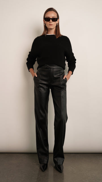 Cashmere Crewneck Pullover - Black Parentezi