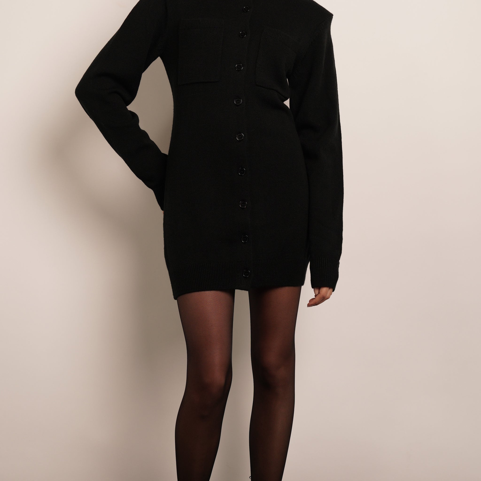 Sadie cardigan Dress - Black