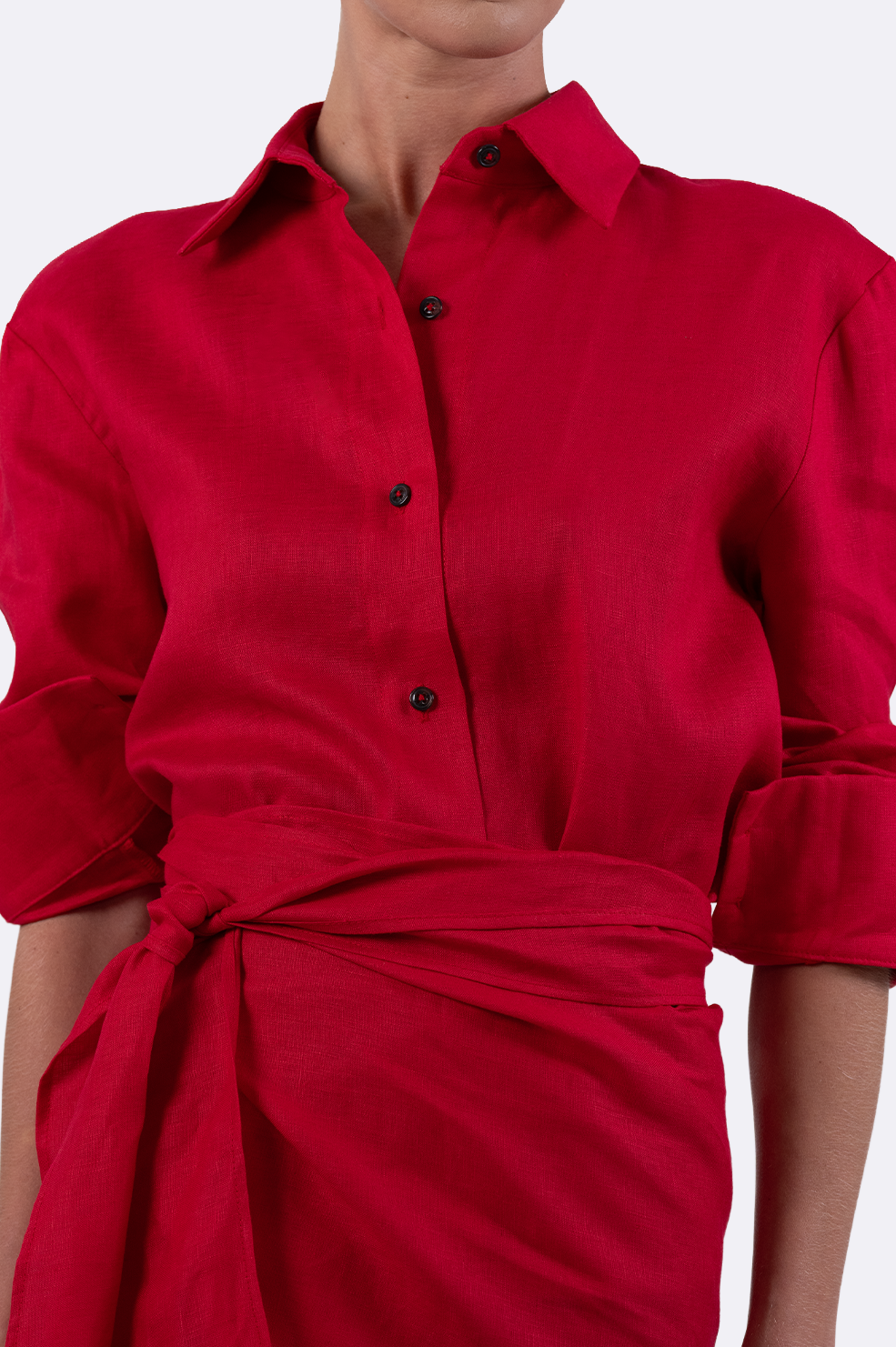 Playa Linen Pareo - Red BOTTOMS Parentezi
