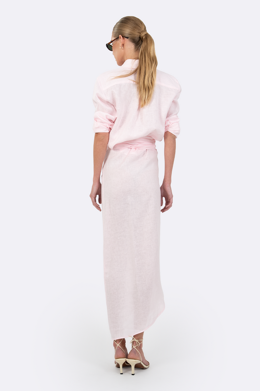 Drew Linen Shirt -Soft Pink Tops Parentezi