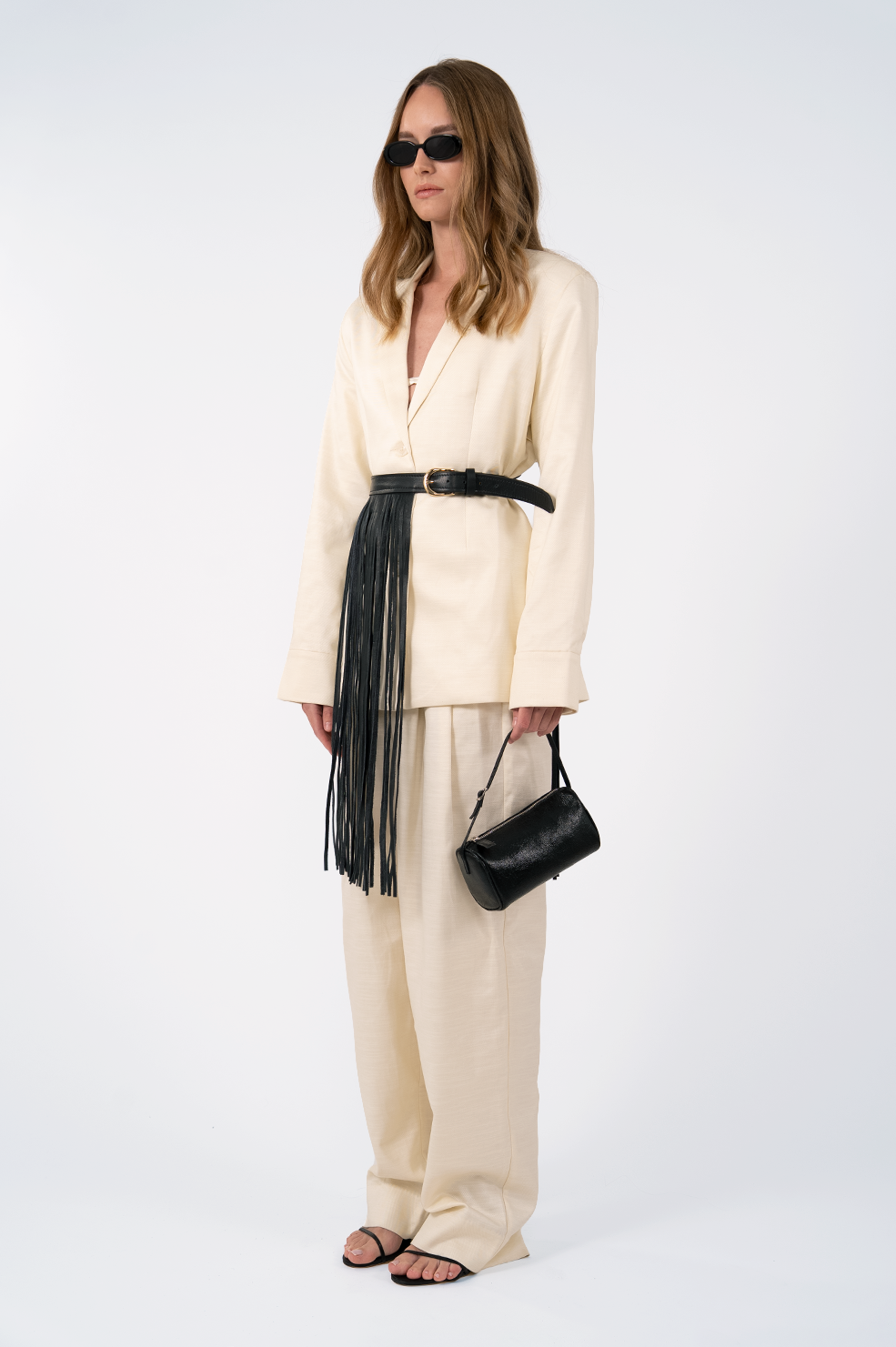 Leather Fringe Belt BOTTOMS Parentezi