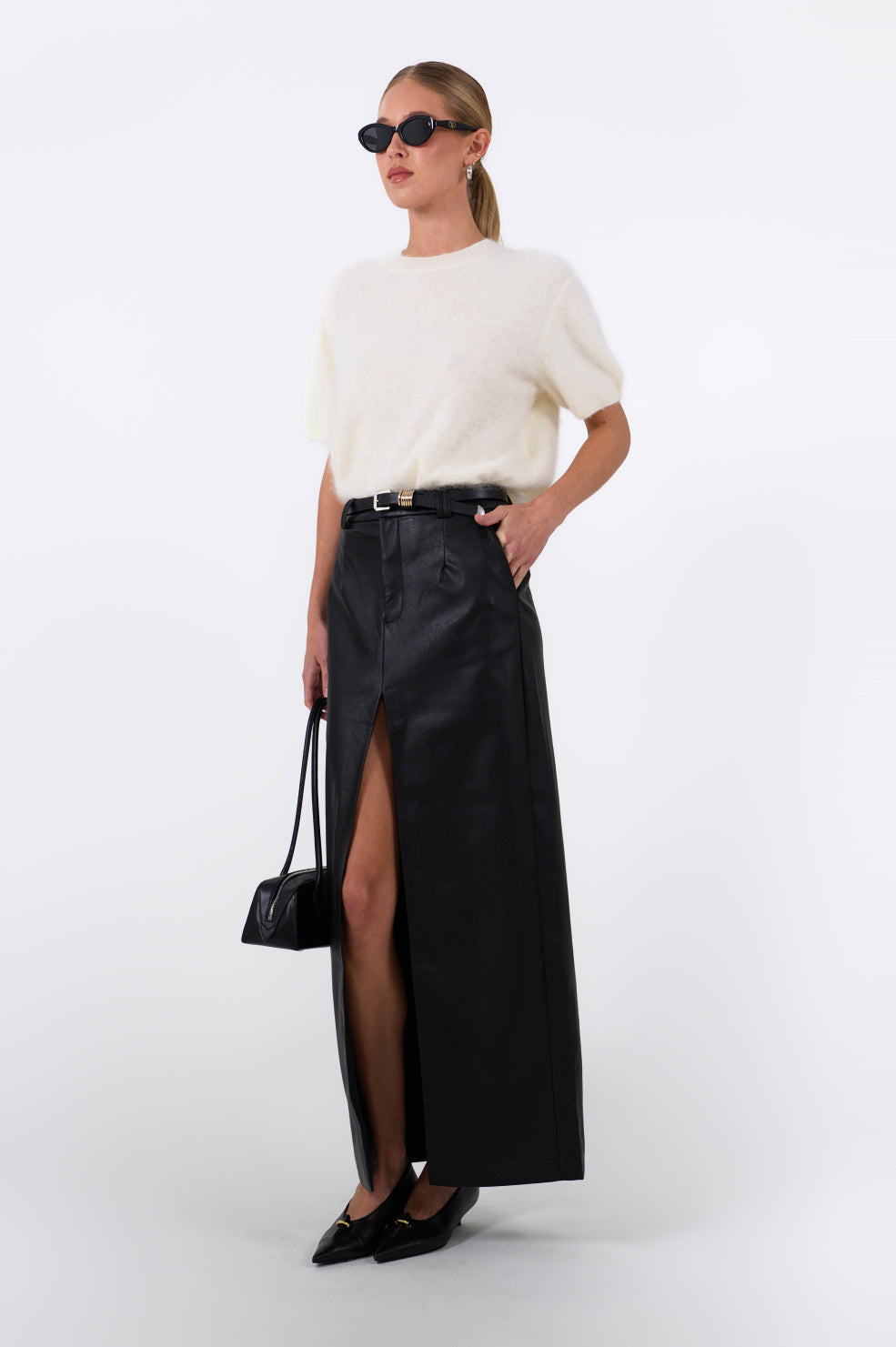 Savannah Cashmere Tee - White Tops Parentezi