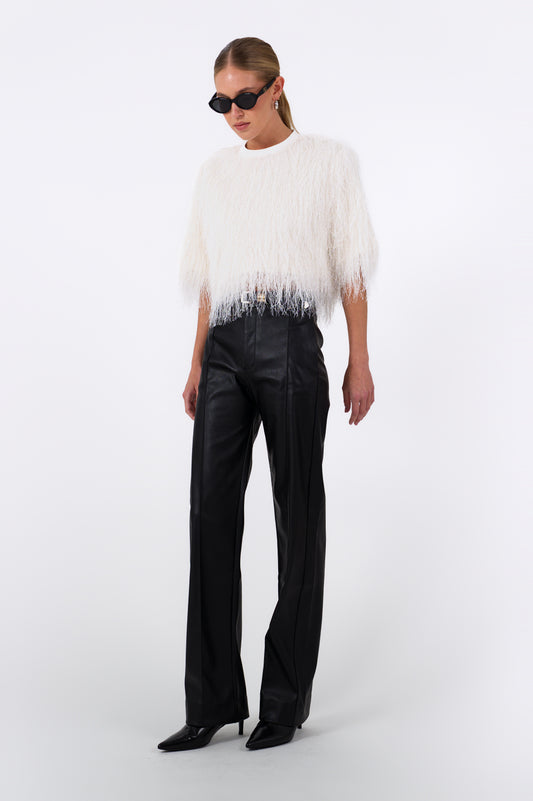 Emma Fringe Tee- White