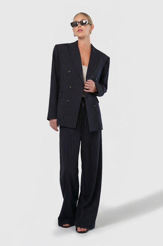 Cheryl Blazer - Navy Stripe Tops Parentezi XS Navy