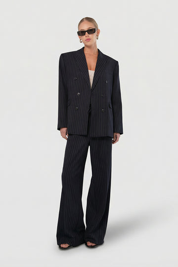 Cheryl Blazer - Navy Stripe Tops Parentezi