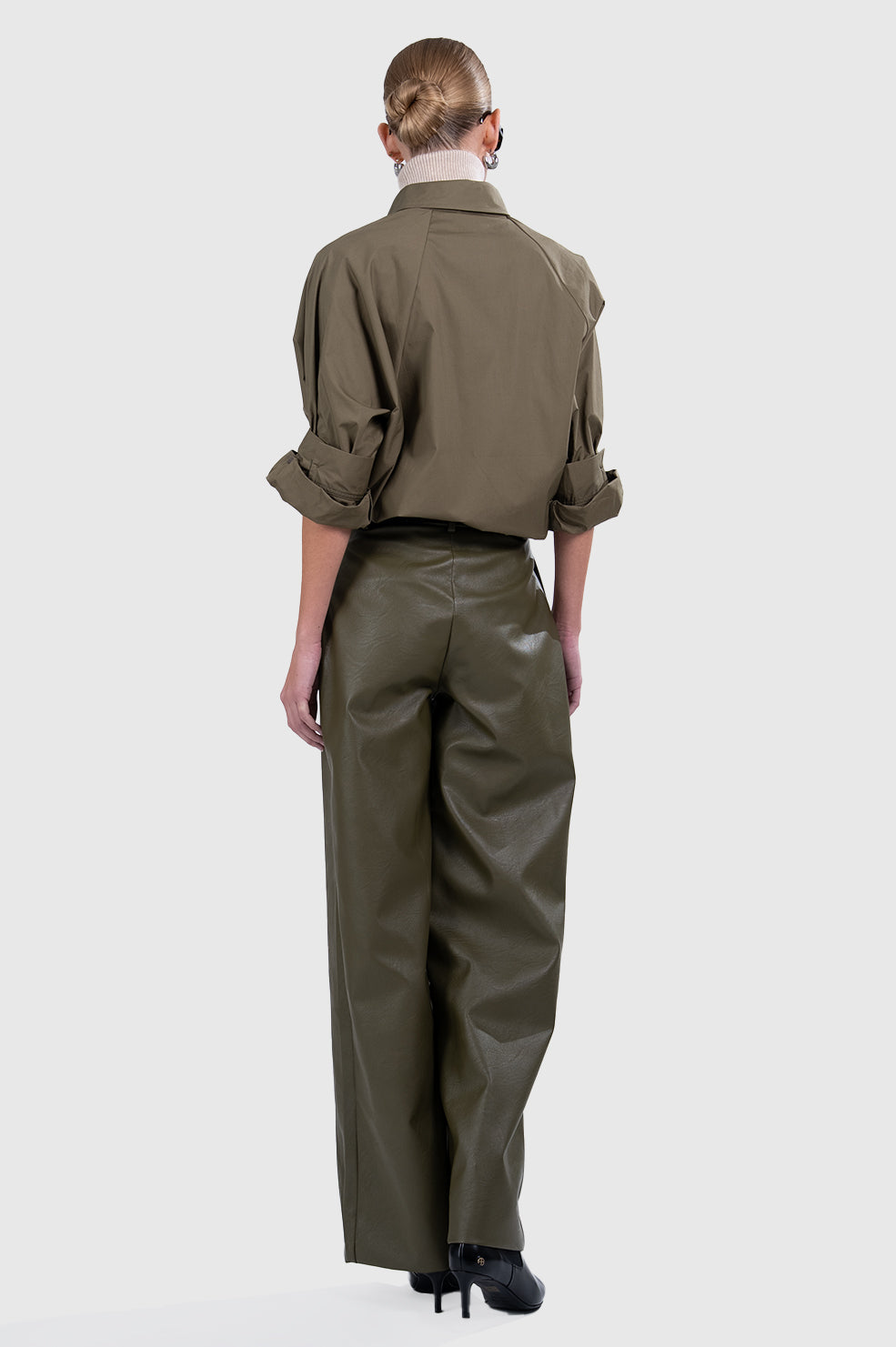 Beck Poplin Shirt - Olive Tops Parentezi