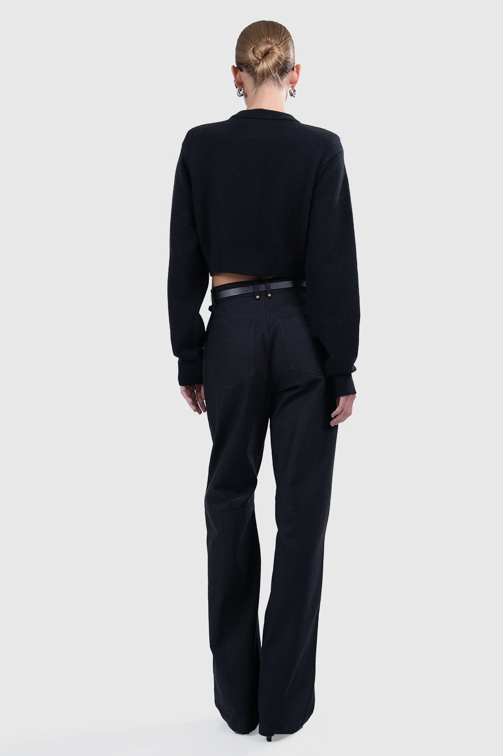 Antonella Crop Cardigan - Black Sweaters Parentezi