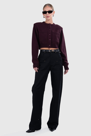 Antonella Cardigan - Plum Sweaters Parentezi XS