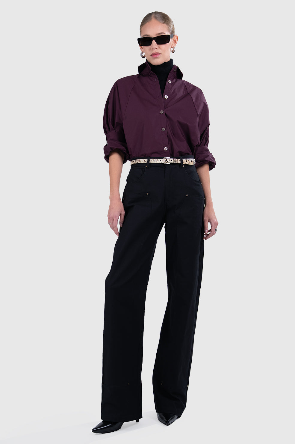 Beck Poplin Shirt - Plum Tops Parentezi