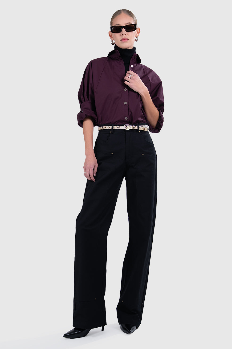 Beck Poplin Shirt - Plum Tops Parentezi