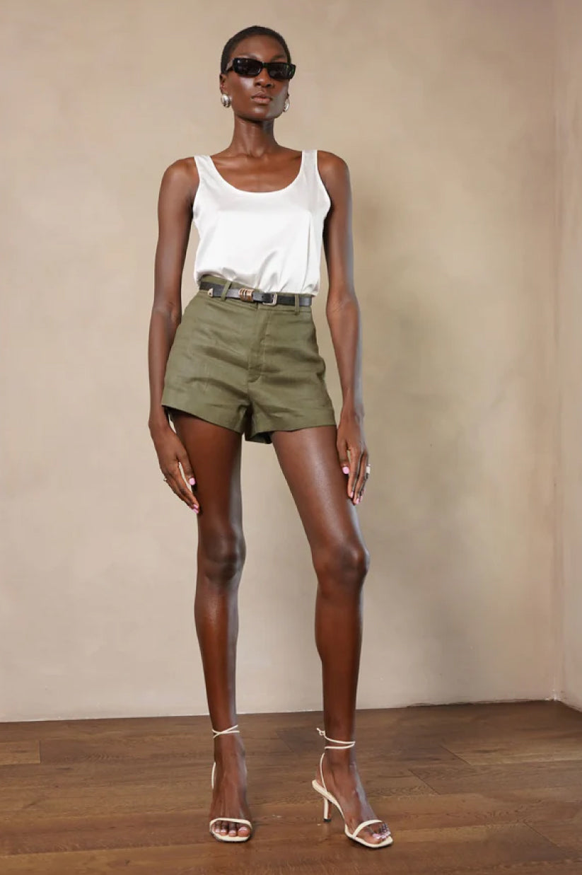 Isola Silk Cami - Off White Tops Parentezi