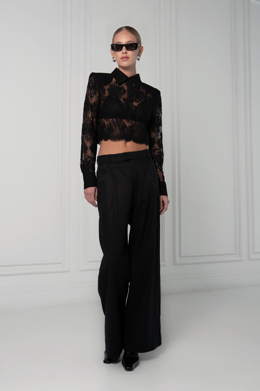 Deme Lace Polo - White Tops Parentezi