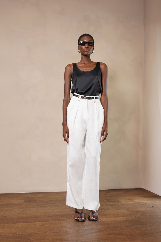 Romy Pants - White BOTTOMS Parentezi