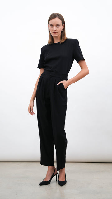 Shoulder Pad Tee - Black Tops parentezi