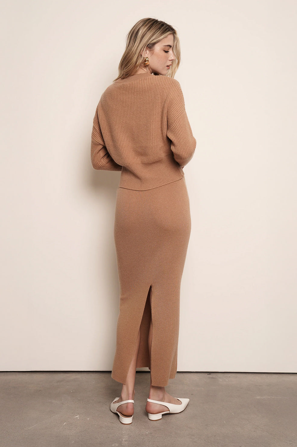 Cashmere Maxi Dress - Camel Dress parentezi