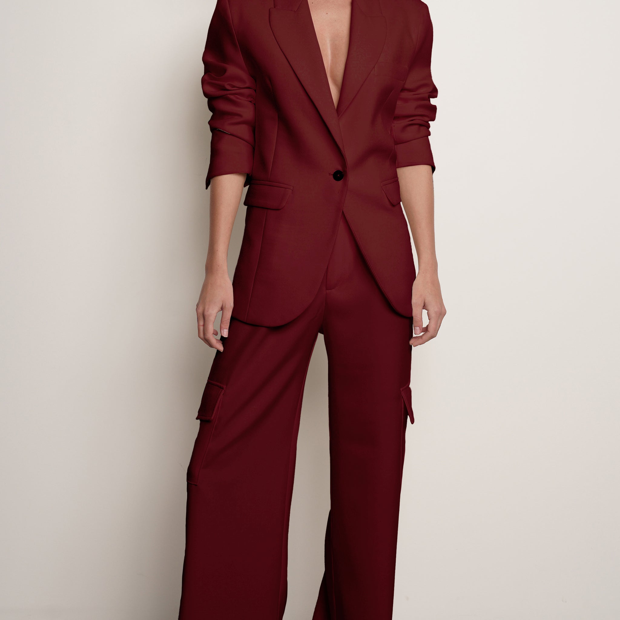 Aria Blazer - Burgundy