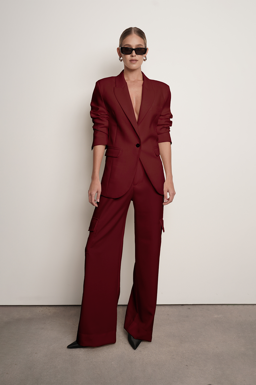 Aria Blazer - Burgundy Blazer Parentezi