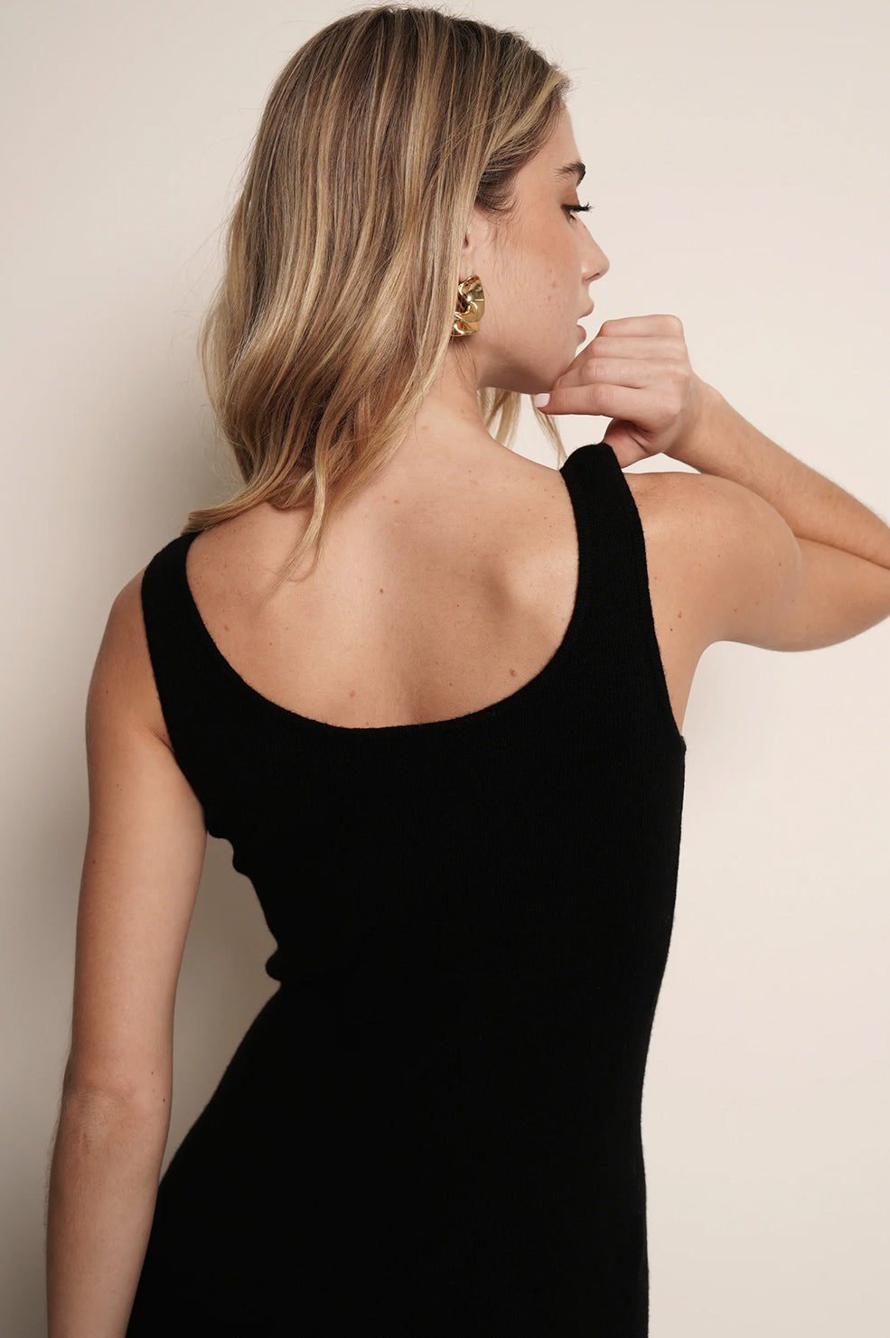 Cashmere Maxi Dress - Black Dress parentezi
