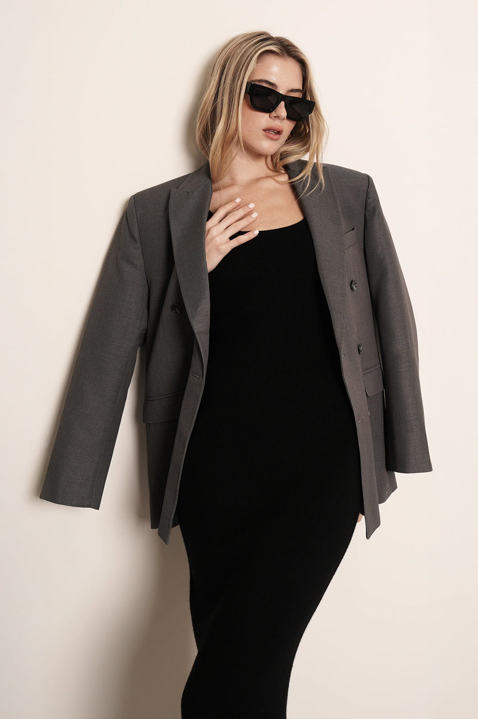 Cashmere Maxi Dress - Black Dress parentezi