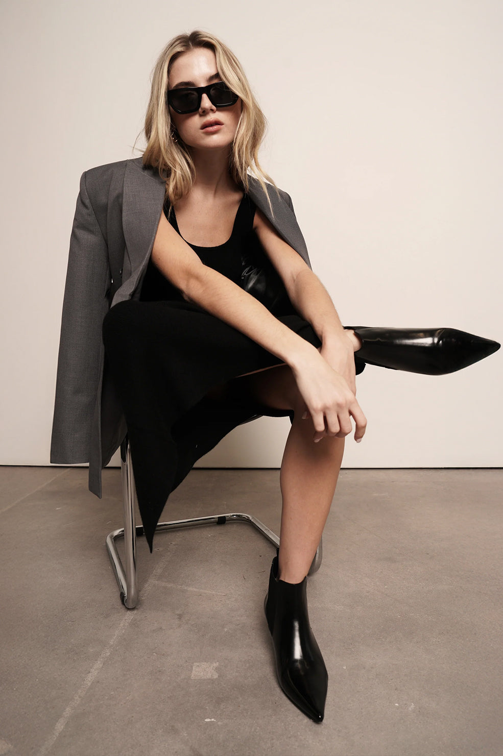 Cashmere Maxi Dress - Black Dress parentezi