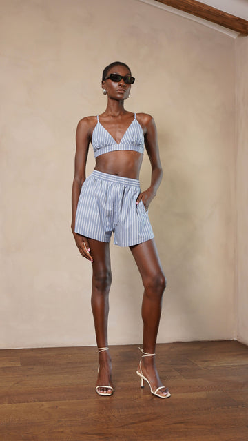 Bria Bralette- Blue/White Tops Parentezi