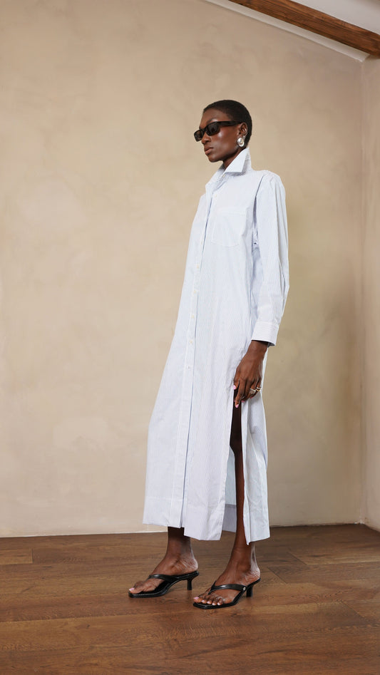 Leni Dress - Blue Stripe