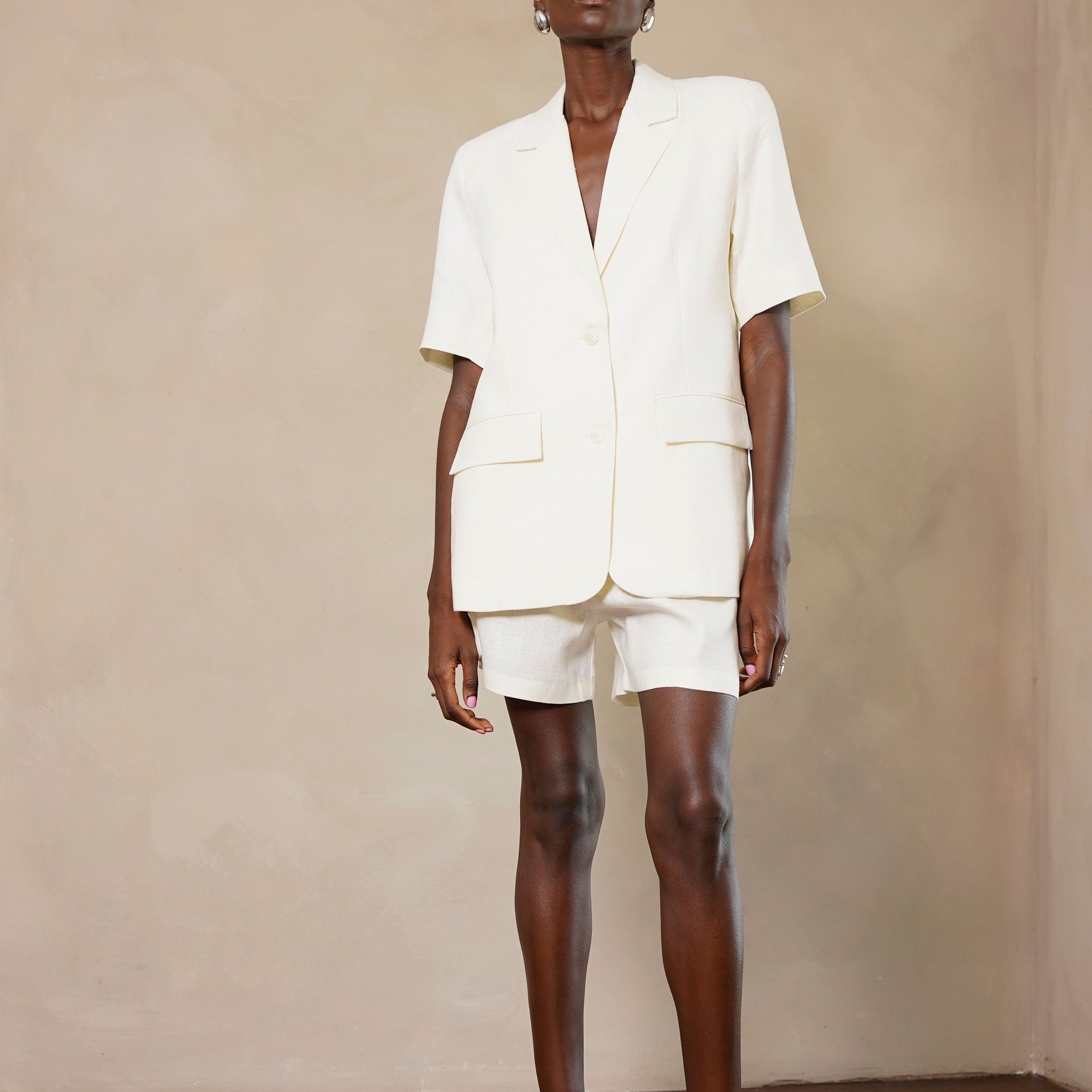 Lele Blazer- Ivory