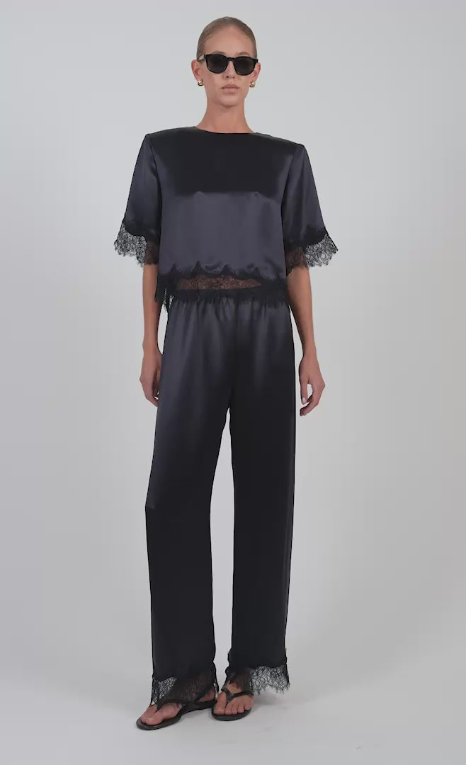 Midnight Satin Pants BOTTOMS Parentezi