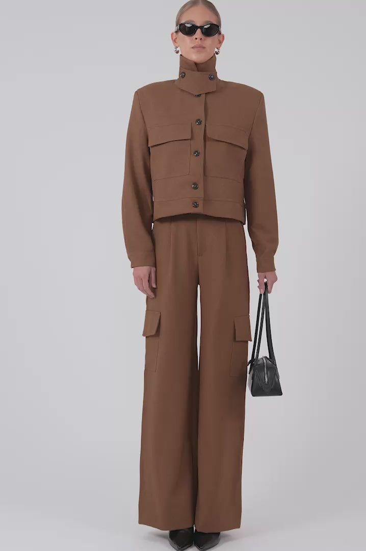 Phoebe Bomber Jacket - Camel Blazer Parentezi