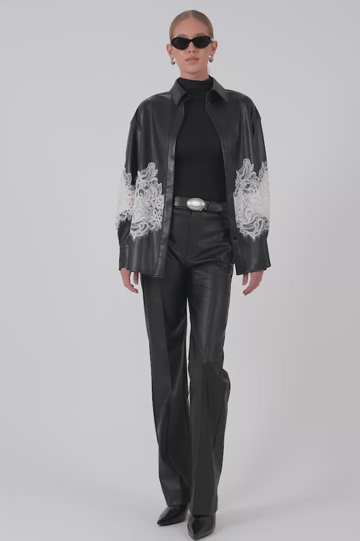 Pauline Vegan Leather Trousers Parentezi
