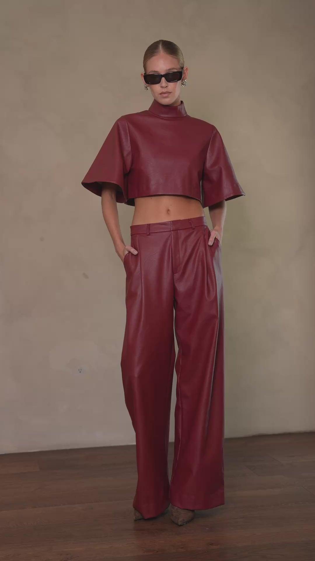 Mara Faux Leather Top Tops Parentezi