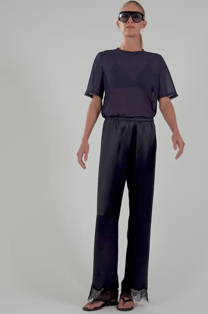 Midnight Satin Pants BOTTOMS Parentezi