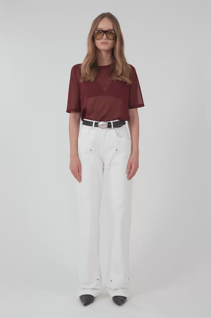 Naomi Tee - Burgundy Tops Parentezi