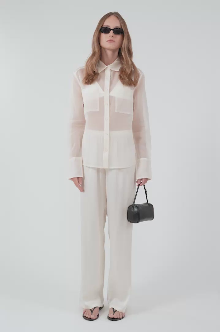 Haze Sheer Blouse - White Tops Parentezi