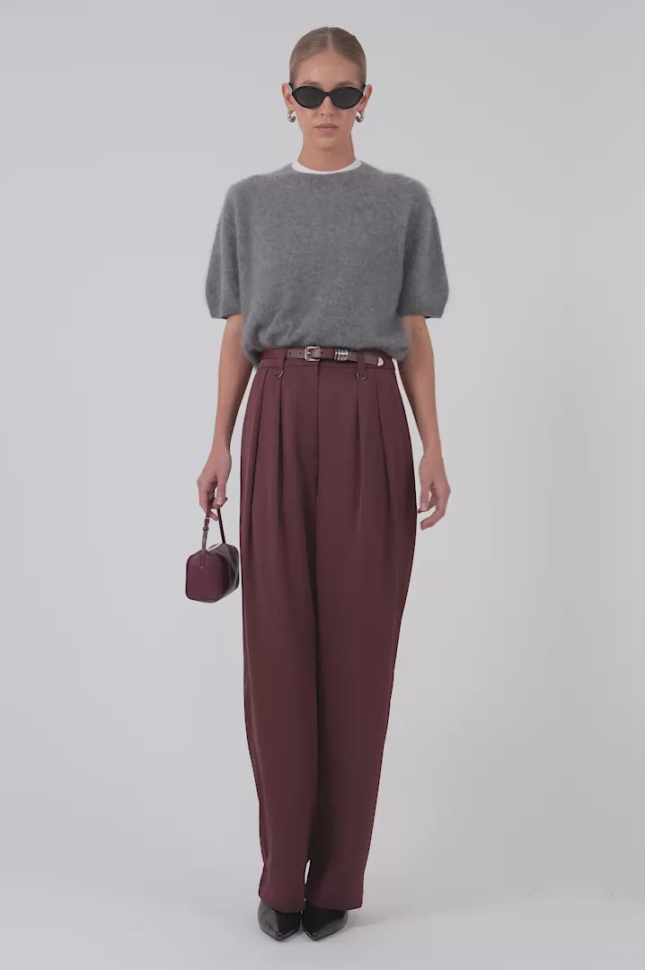 Savannah Cashmere Tee - Grey Tops Parentezi