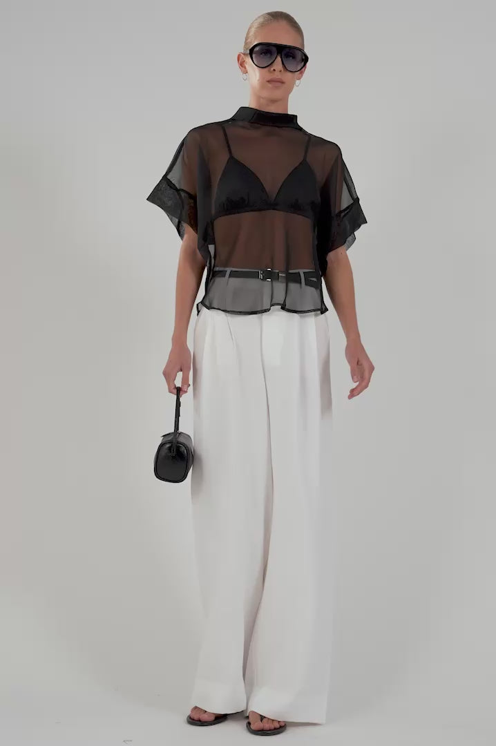 Scarlett Sheer Top - Black Tops Parentezi