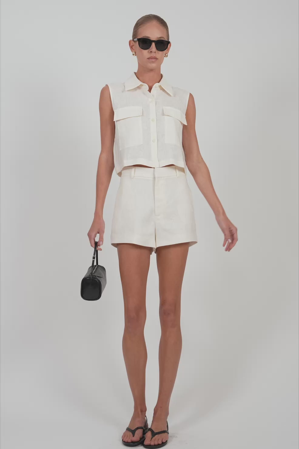 Cami Linen Shorts - Vanilla Shorts parentezi