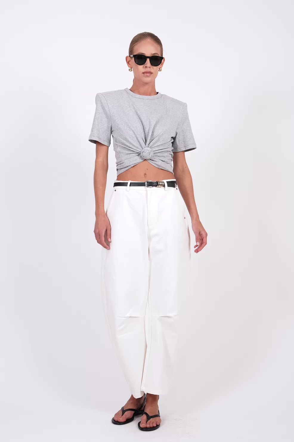 May Knot Tee - Grey Tops Parentezi