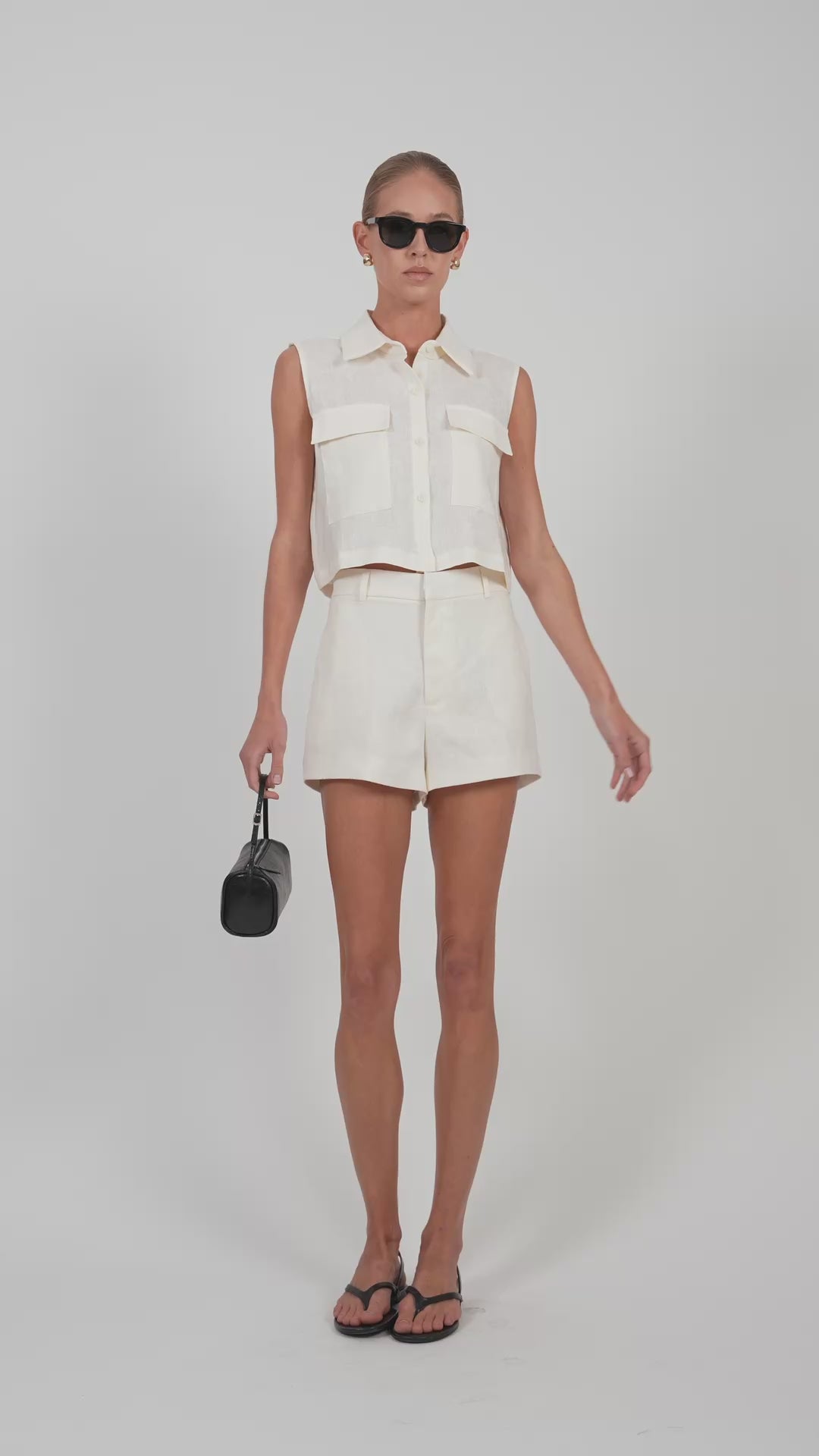 Cami Linen Shorts - Vanilla Shorts parentezi